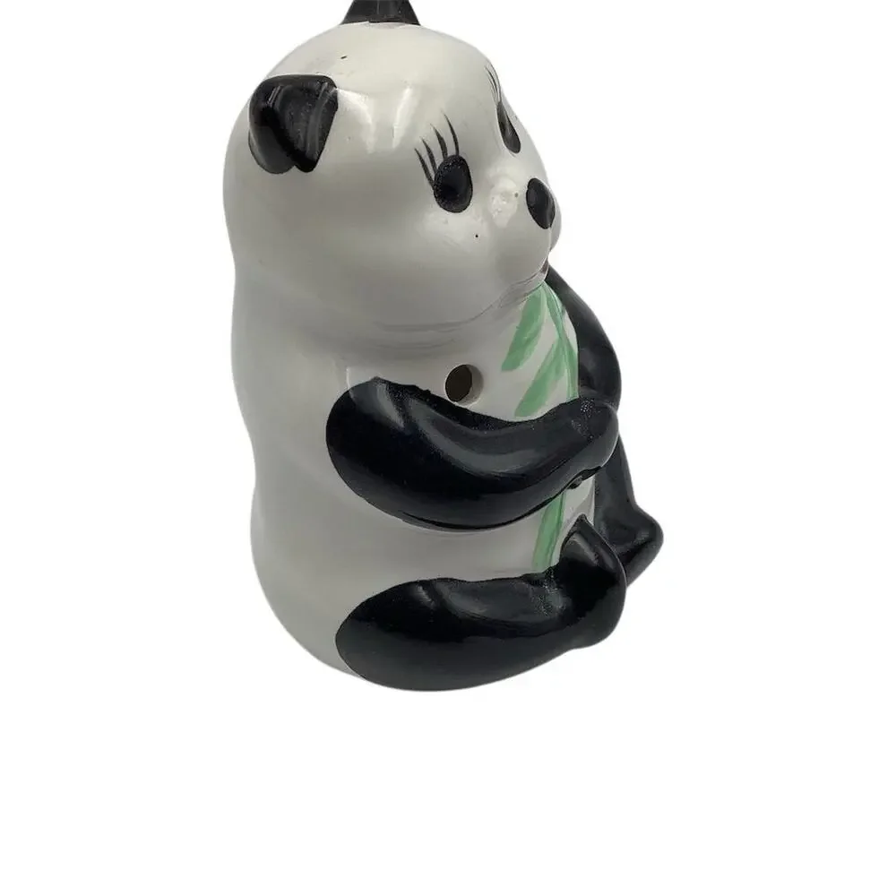Benihana Vintage Panda Tiki Mug Black & White Ceramic Collectible‎